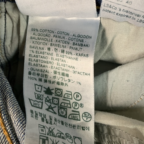 Levi's 515 Bootcut Studded Flap Pocket distressed Denim Jeans 12M 31 X 32 - Picture 13 of 15